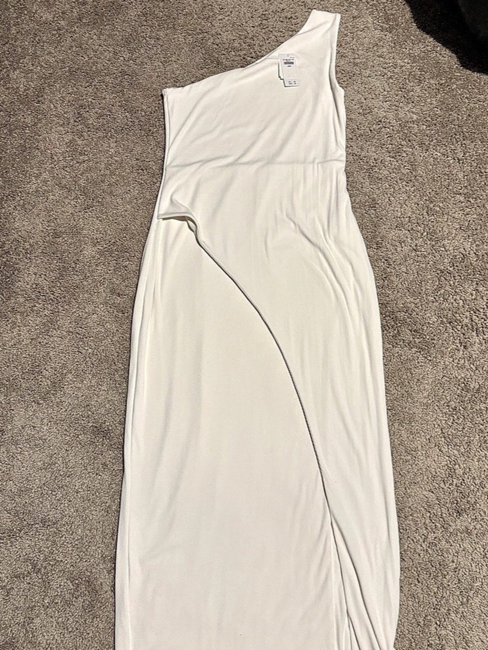 Abercrombie & Fitch One-Shoulder Cutout Ribbed Maxi Dress Maxi